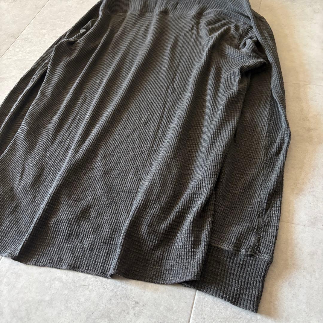 極美品 定価2,3万 RRL クルーネック長袖ワッフル L 黒系 スミクロ