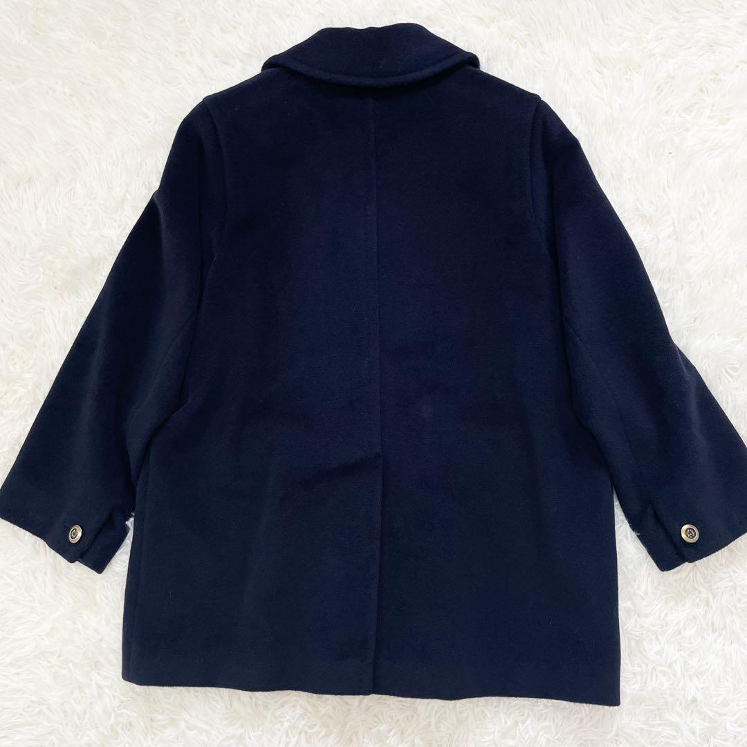 【ていぼん】MaxMara 白タグ カシミヤ混 Pコート 金ボタン