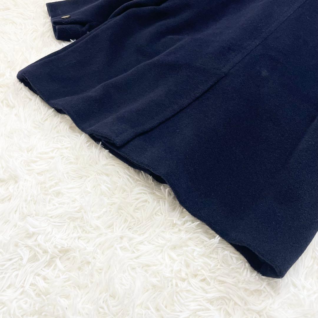 【ていぼん】MaxMara 白タグ カシミヤ混 Pコート 金ボタン