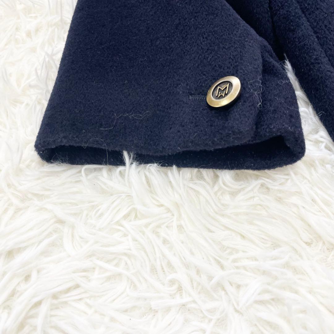 【ていぼん】MaxMara 白タグ カシミヤ混 Pコート 金ボタン