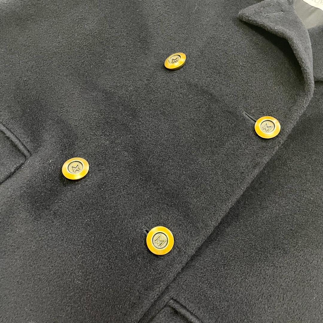 【ていぼん】MaxMara 白タグ カシミヤ混 Pコート 金ボタン