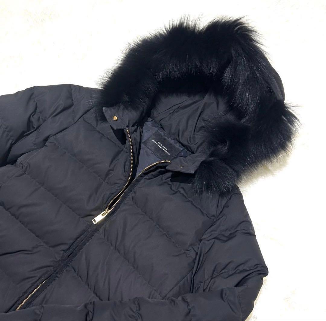 極美品✨ユナイテッドアローズ ダウンコート フォックスファー Aライン 黒