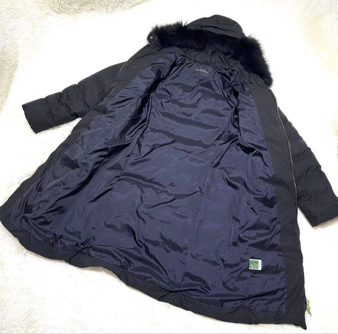 極美品✨ユナイテッドアローズ ダウンコート フォックスファー Aライン 黒