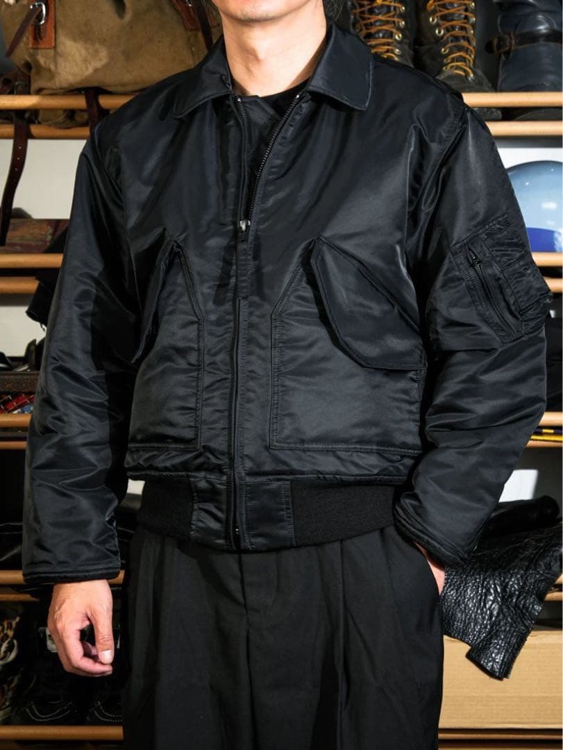 Mサイズ　CWU45/P 初年度モデル復刻黒高光沢ナイロンIDEALジッパー