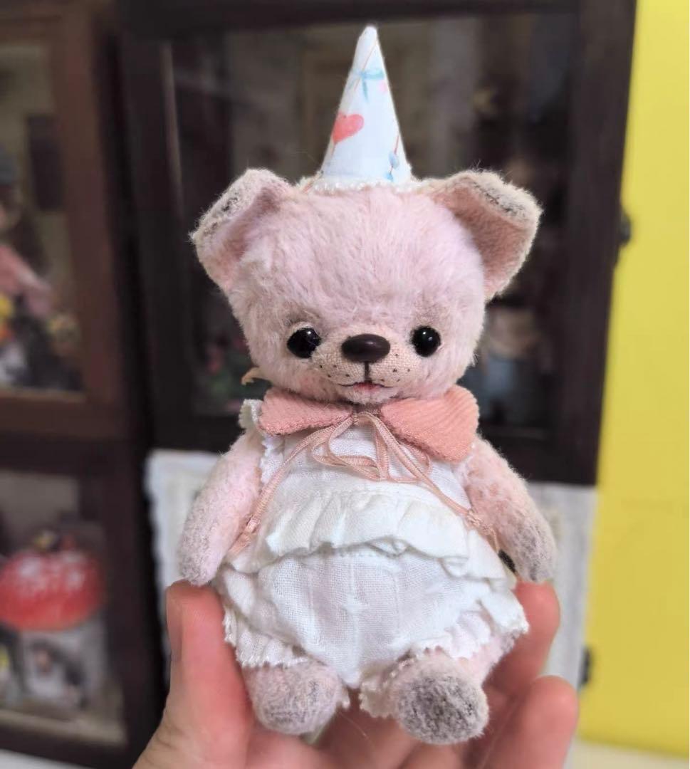ピンクちゃん アーティストベア 海外作家様 ハンドメイド ロシア テディベア