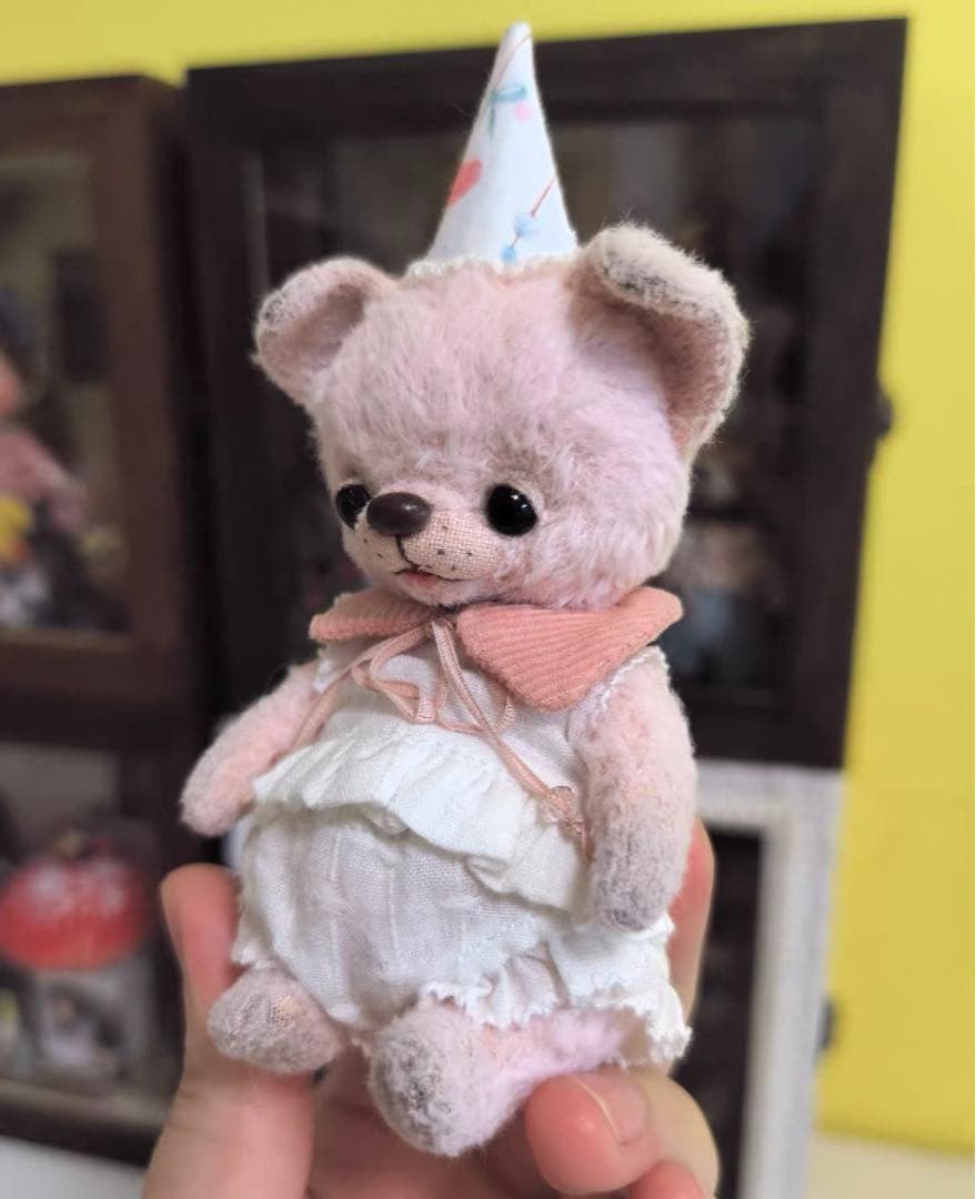 ピンクちゃん アーティストベア 海外作家様 ハンドメイド ロシア テディベア