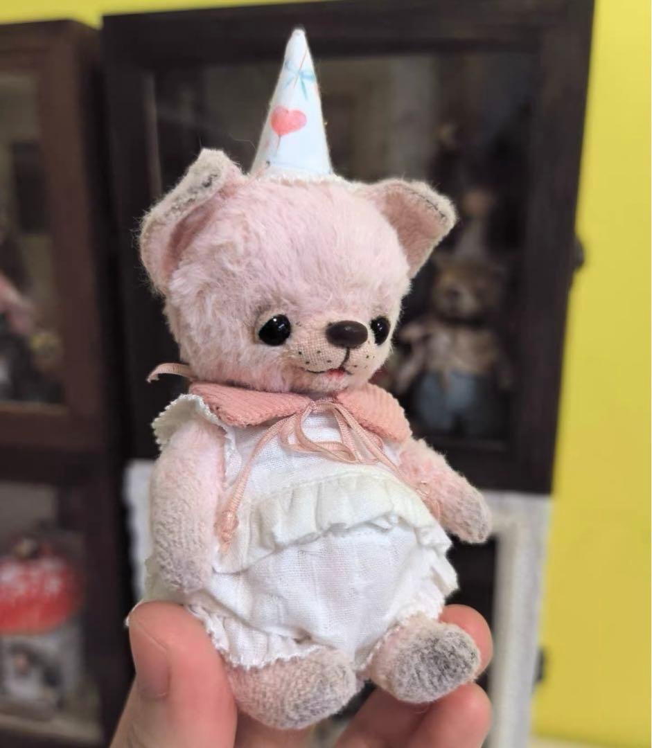 ピンクちゃん アーティストベア 海外作家様 ハンドメイド ロシア テディベア