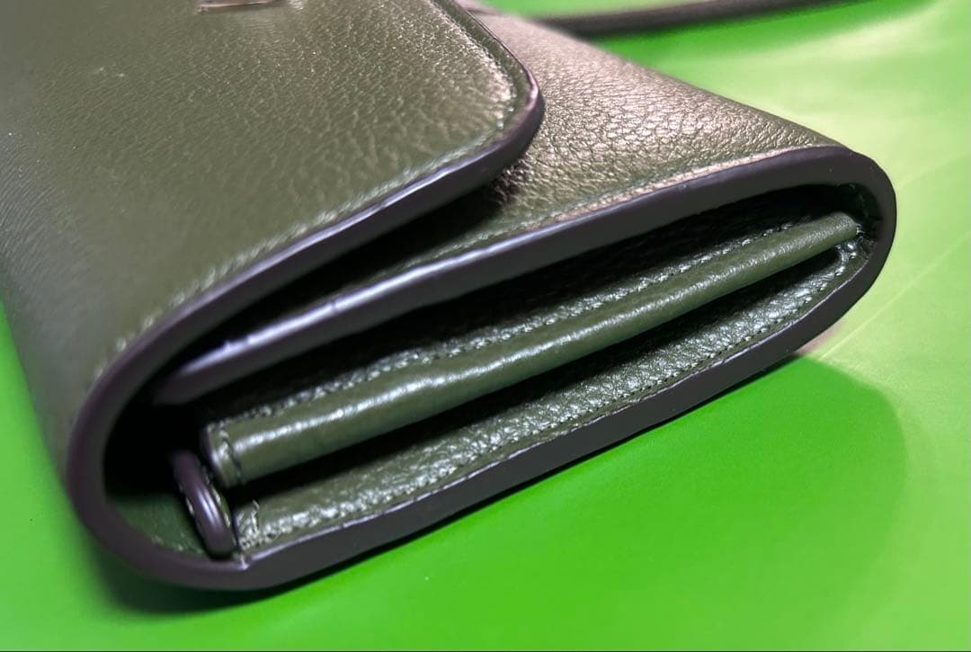 katespade ケイトスペード 長財布ペブルレザー ウォレット　グリーン