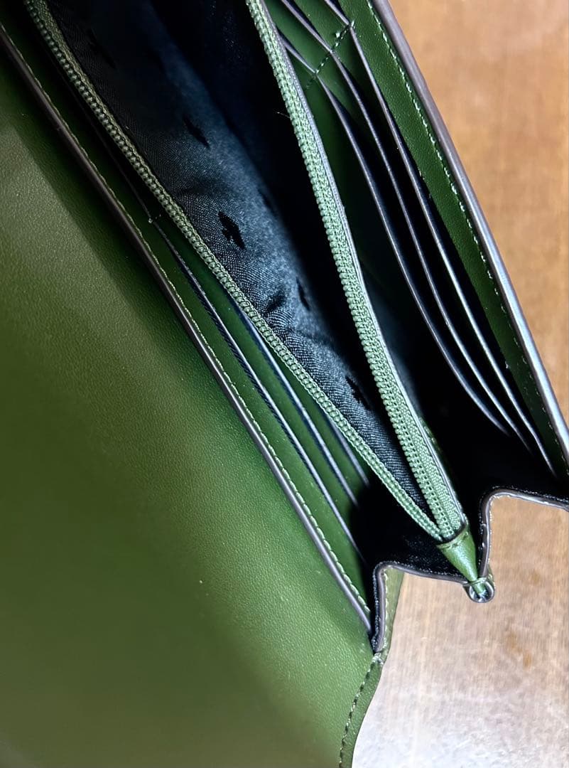 katespade ケイトスペード 長財布ペブルレザー ウォレット　グリーン