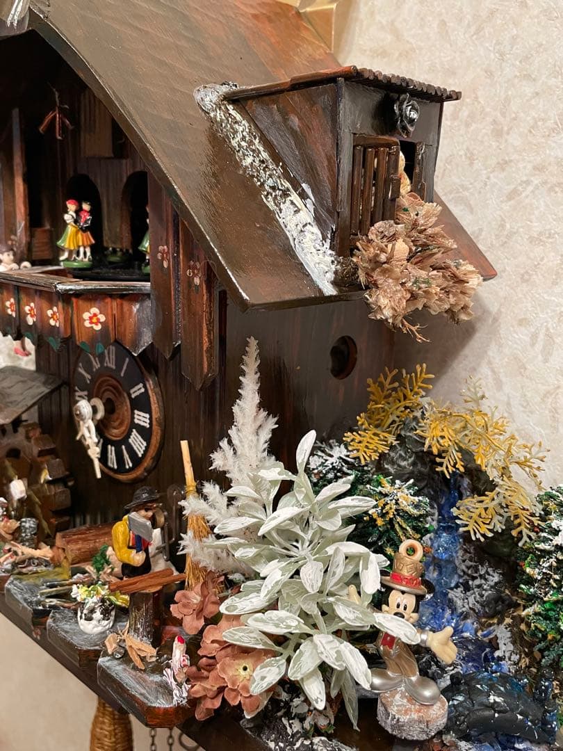 西ドイツ製　からくり鳩時計　稼働品 アンティーク 木製 ヴィンテージ　精度調整済