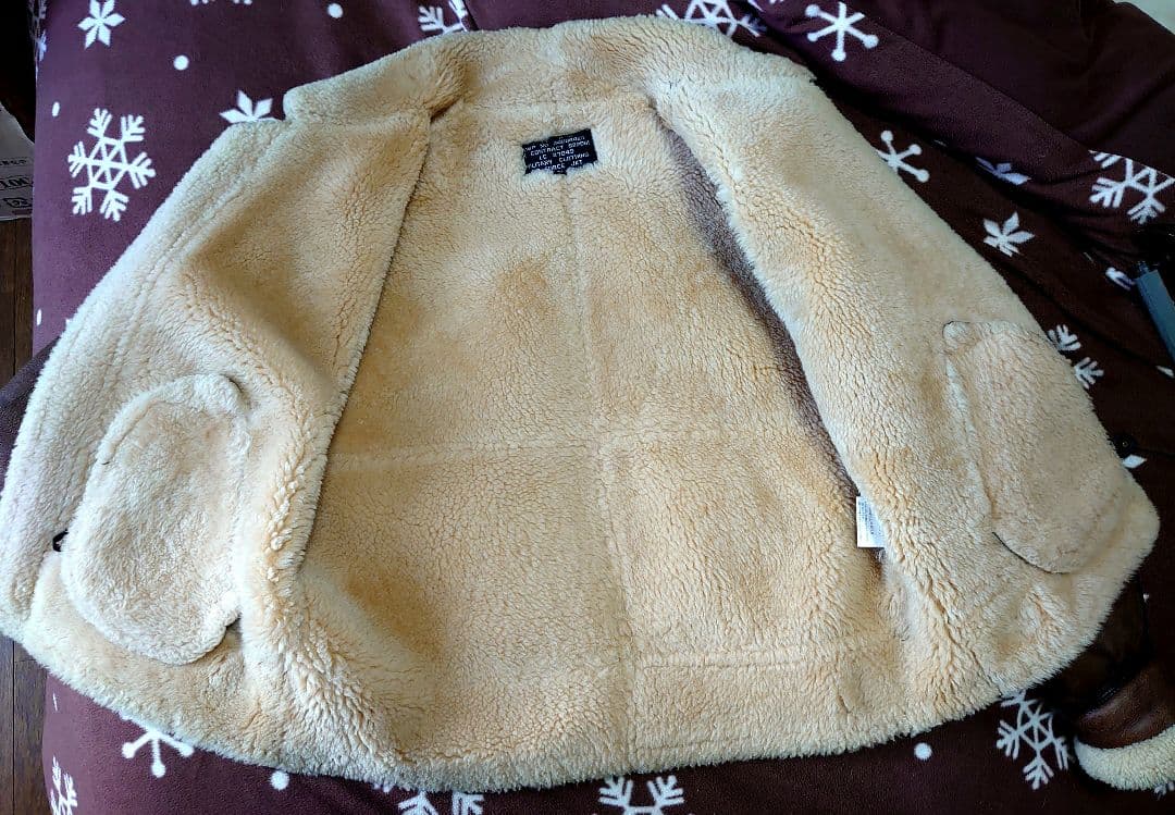 【中古】フライトジャケットL 羊革BRW/B-3韓国製