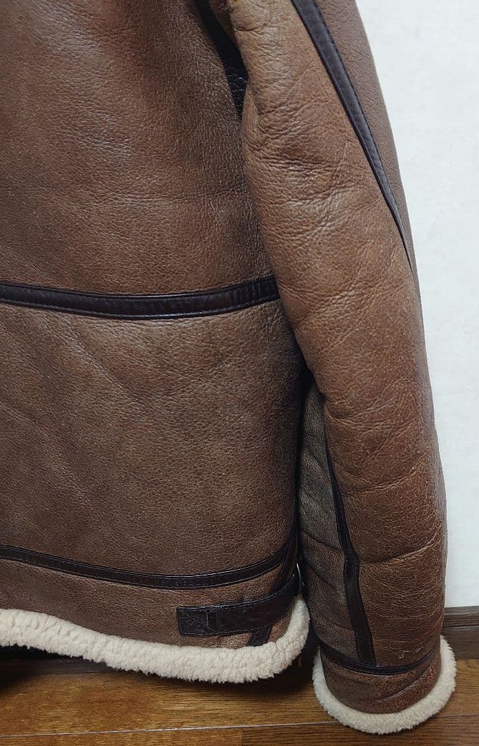 【中古】フライトジャケットL 羊革BRW/B-3韓国製