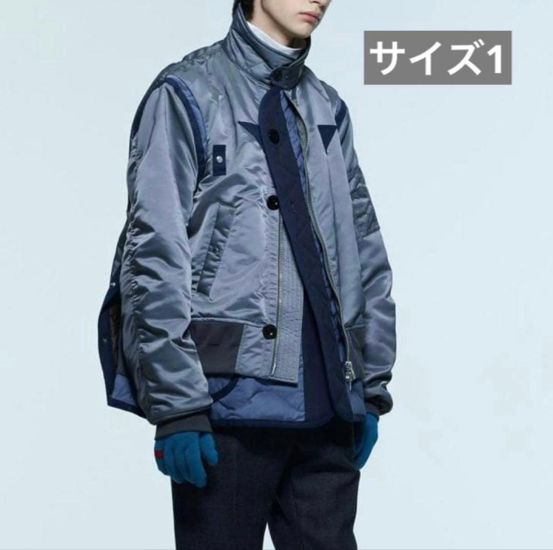 【〜2/8値下げ】sacai 22aw ナイロンツイルミックスブルゾン サイズ1