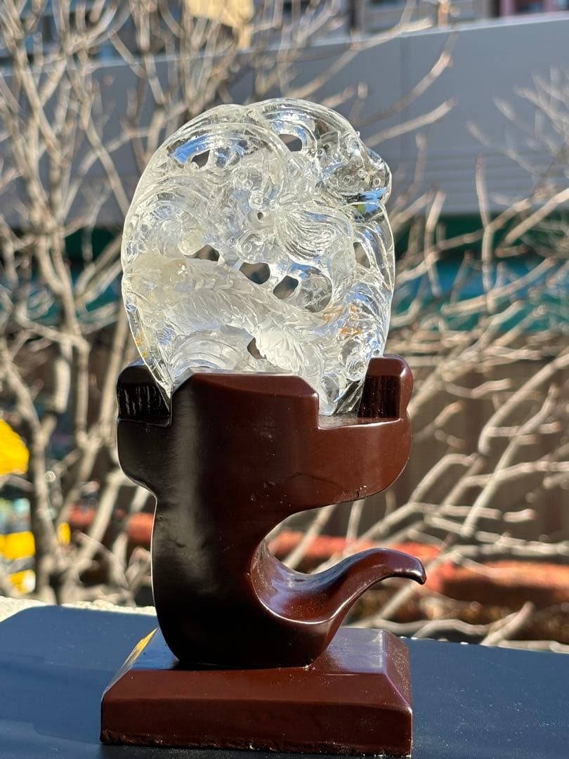 【水晶ガーデン・ライモナイト天翔龍】⭐️富貴吉祥⭐️極上品⭐️専用台座付き