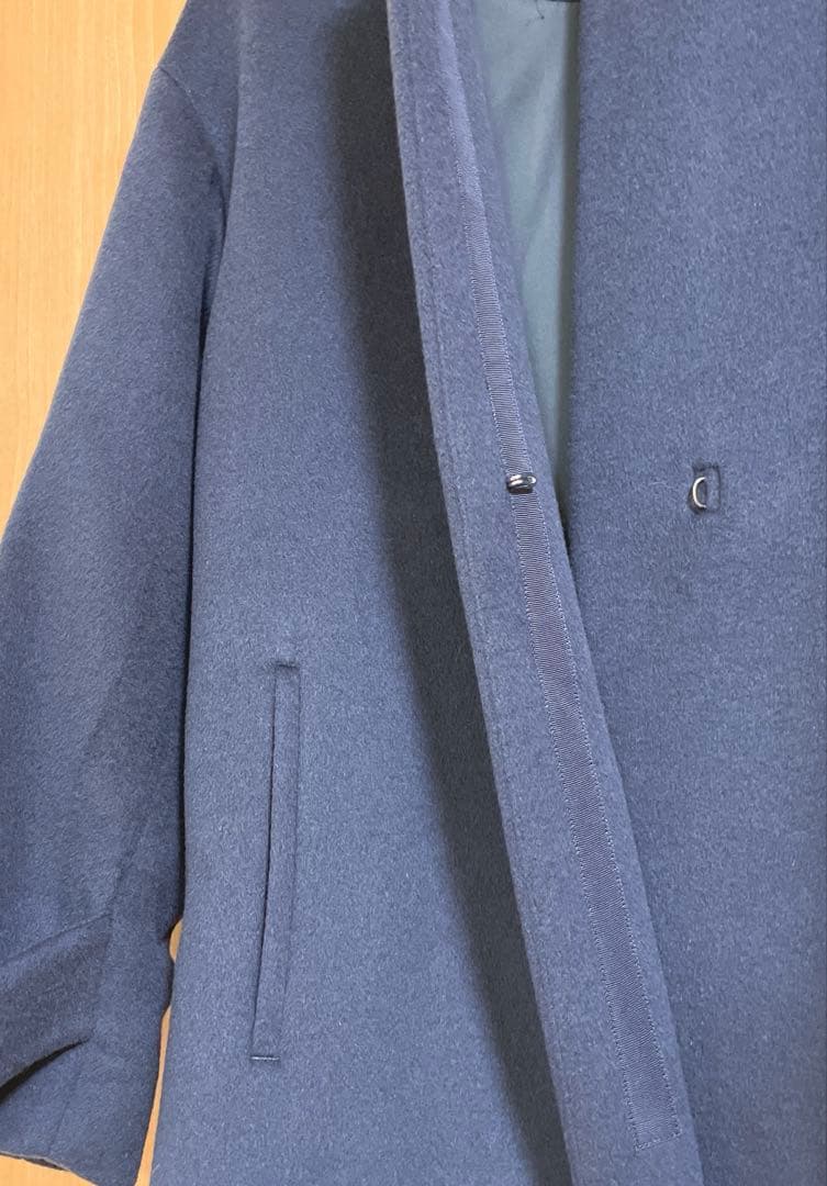 ☆極美品☆グリーンレーベル アンゴラビーバースリットノーカラーコート　38
