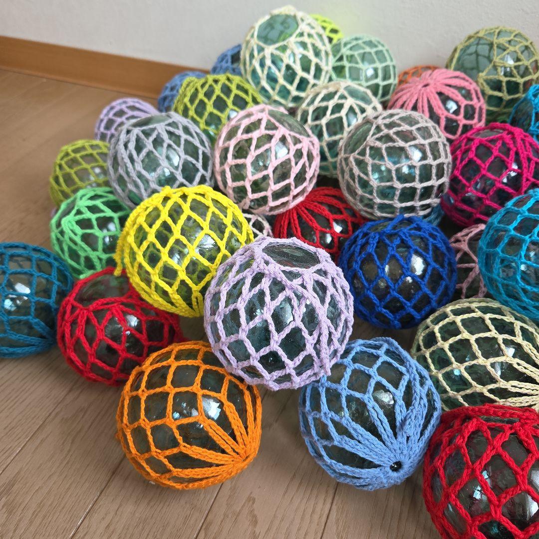 ガラス浮き玉 ガラス玉 ９cmx ６０