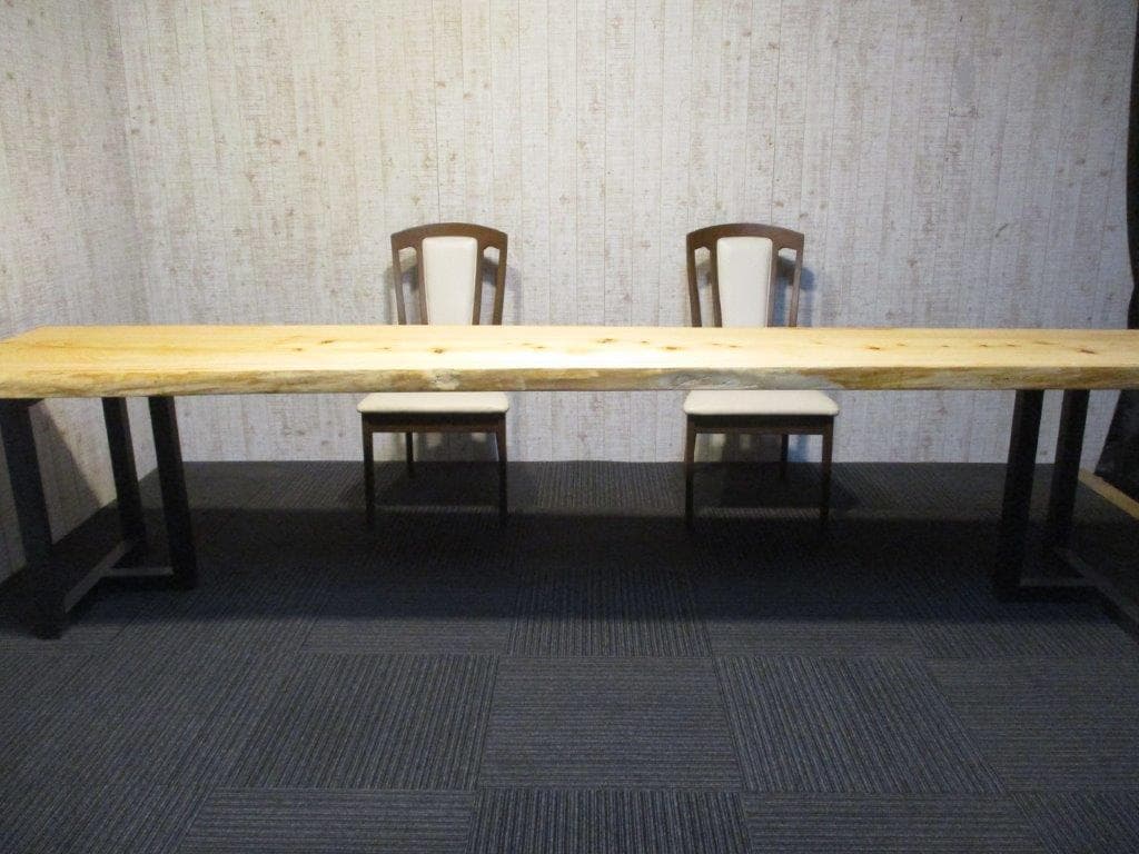 # 538 ■　檜　ヒノキ　長さ315cm　テーブル　カウンター　座卓　一枚板