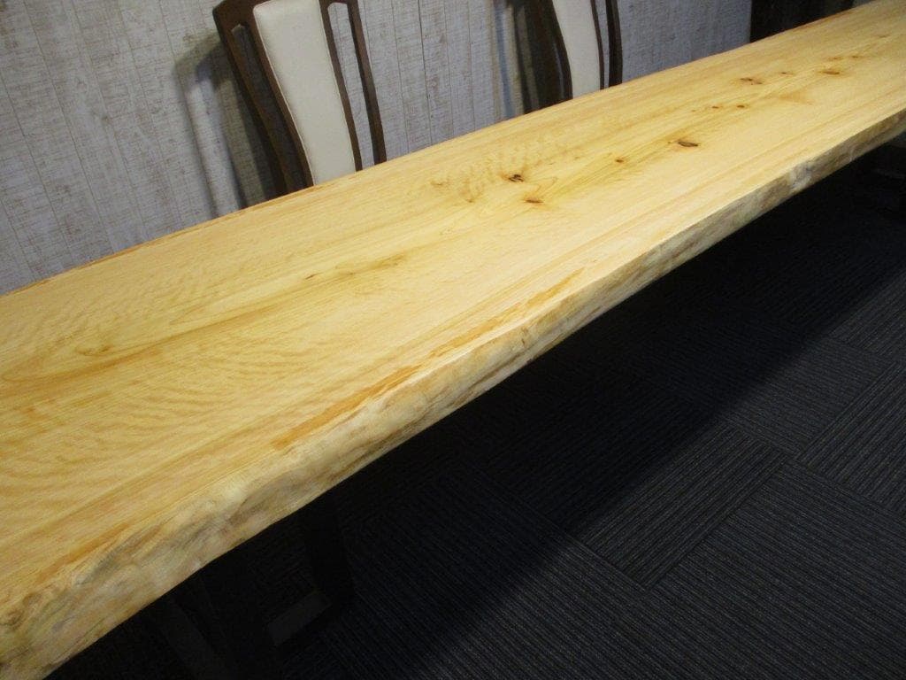 # 538 ■　檜　ヒノキ　長さ315cm　テーブル　カウンター　座卓　一枚板