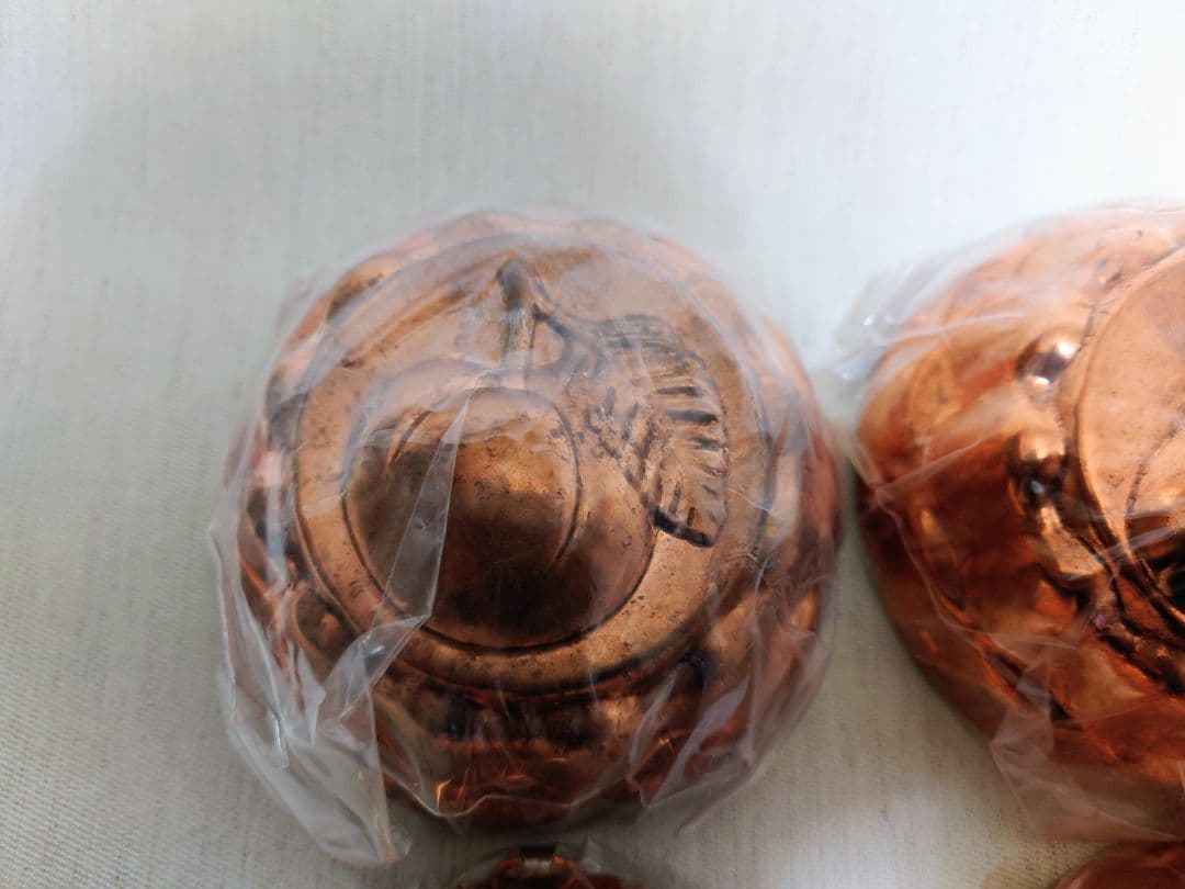 コッパーモールド フルーツ柄 6点セット フランス 壁掛けリング付