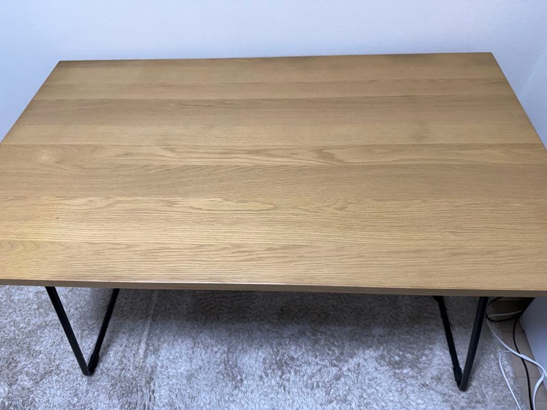 MUJI無印良品 折りたたみテーブル120cm オーク材/ダイニング/学習机