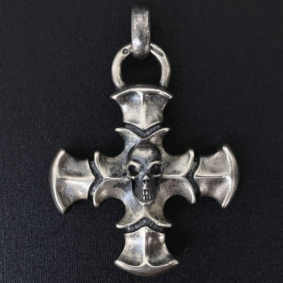GABOR Gaboratory 生前 スカル バトルアックスクロス ペンダント