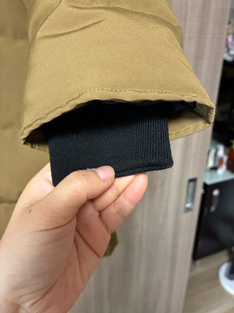 DANTON カーキ フード付き ダウンジャケット Sサイズ