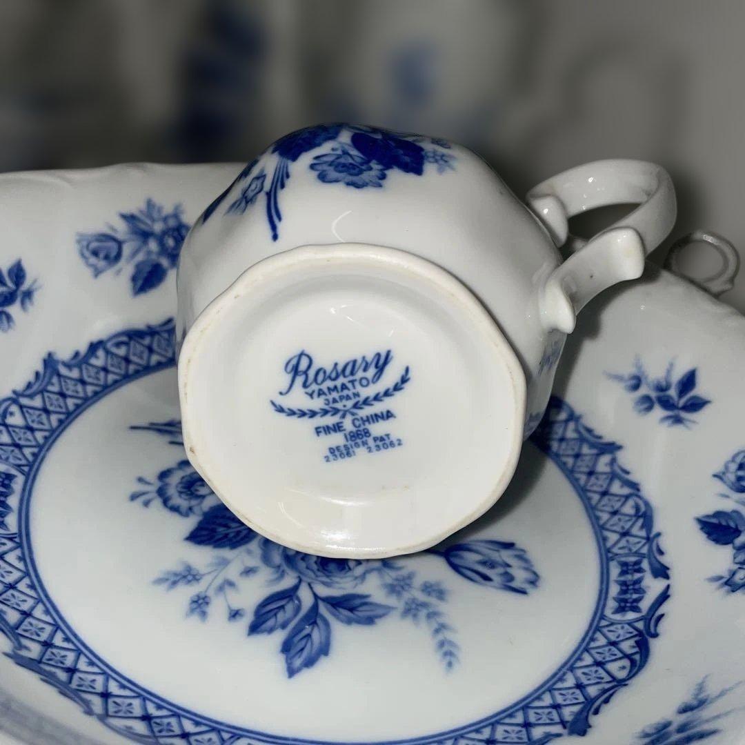 値下げ Rosary YAMATO JAPAN 青い花柄 食器セット 約40点