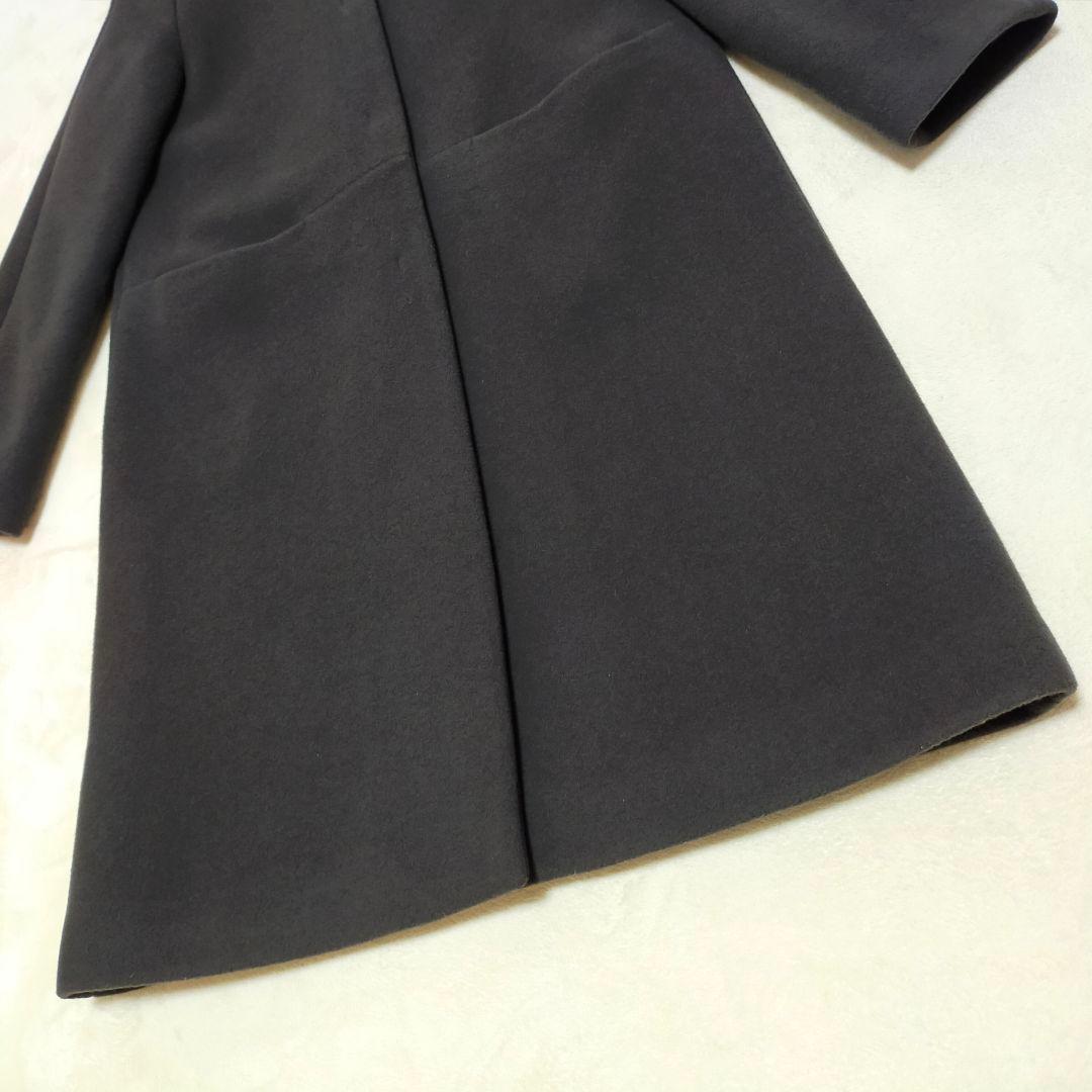 現行タグ　ANAYI　カシミヤ混　ダブルビーバークルーコート　38サイズ