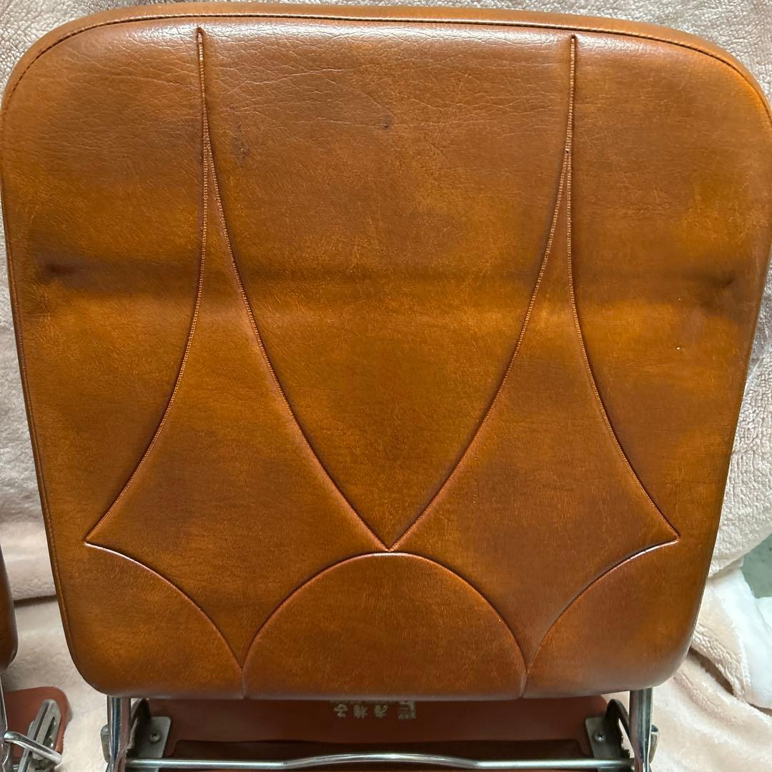 ② 座椅子 折りたたみ 3段階 昭和レトロ 昭和 レトロ 当時もの 2個セット