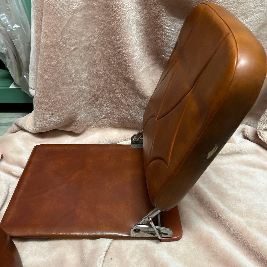 ② 座椅子 折りたたみ 3段階 昭和レトロ 昭和 レトロ 当時もの 2個セット