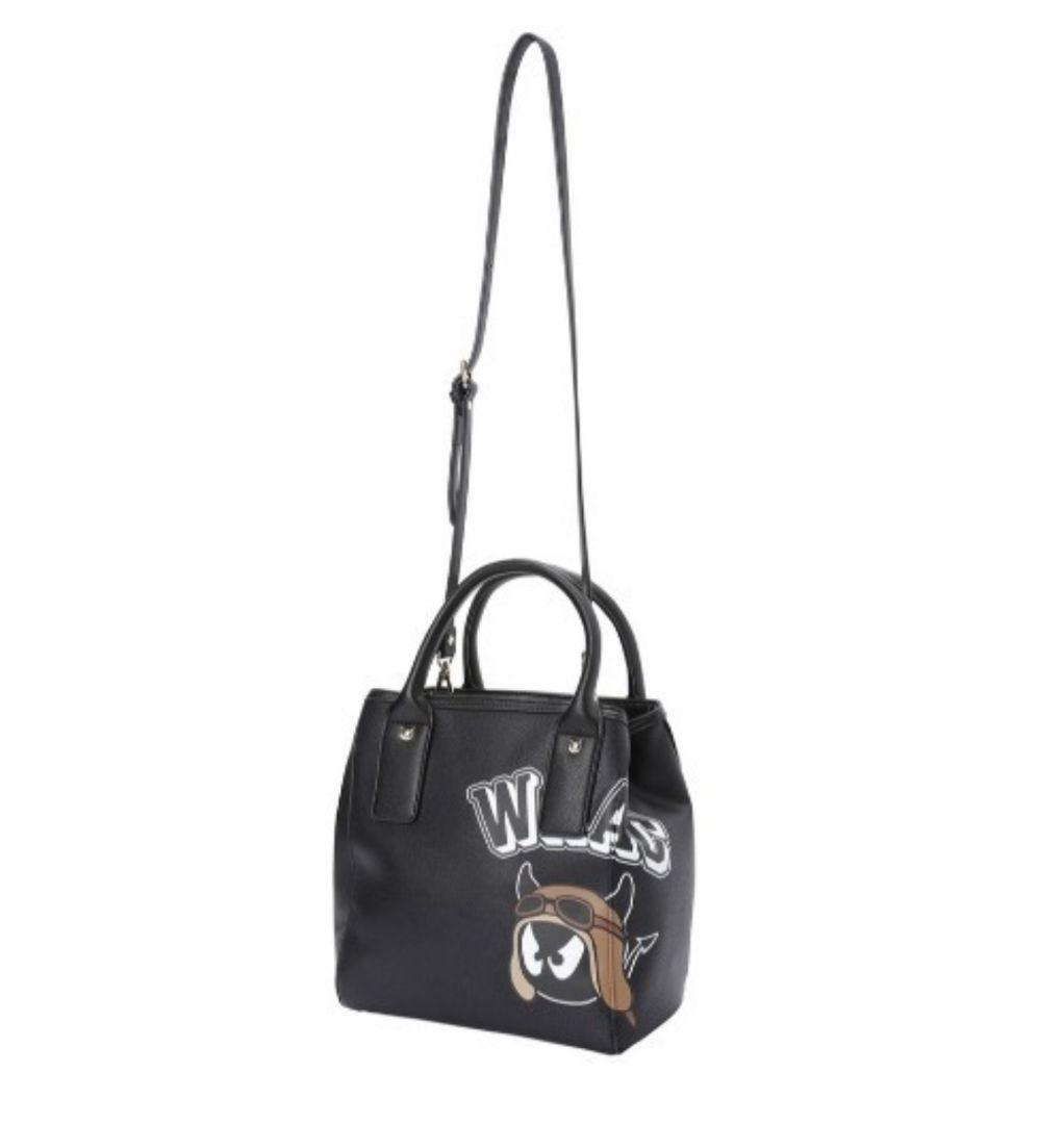 WAAC　カートバッグ ショルダーバッグ 黒 ブラック ラウンドバッグ　ゴルフ