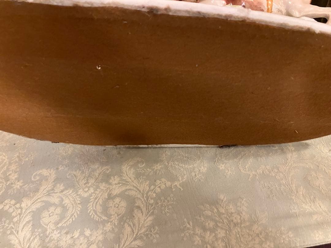 カポディモンテ　B.marli作　陶器製 家族と馬車の置物　アンティーク