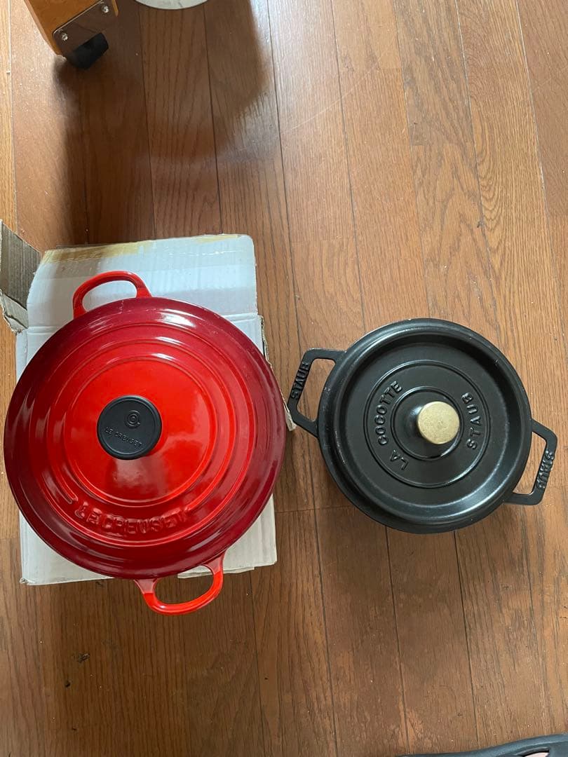 STAUB LA COCOTTE 両手鍋 赤 黒