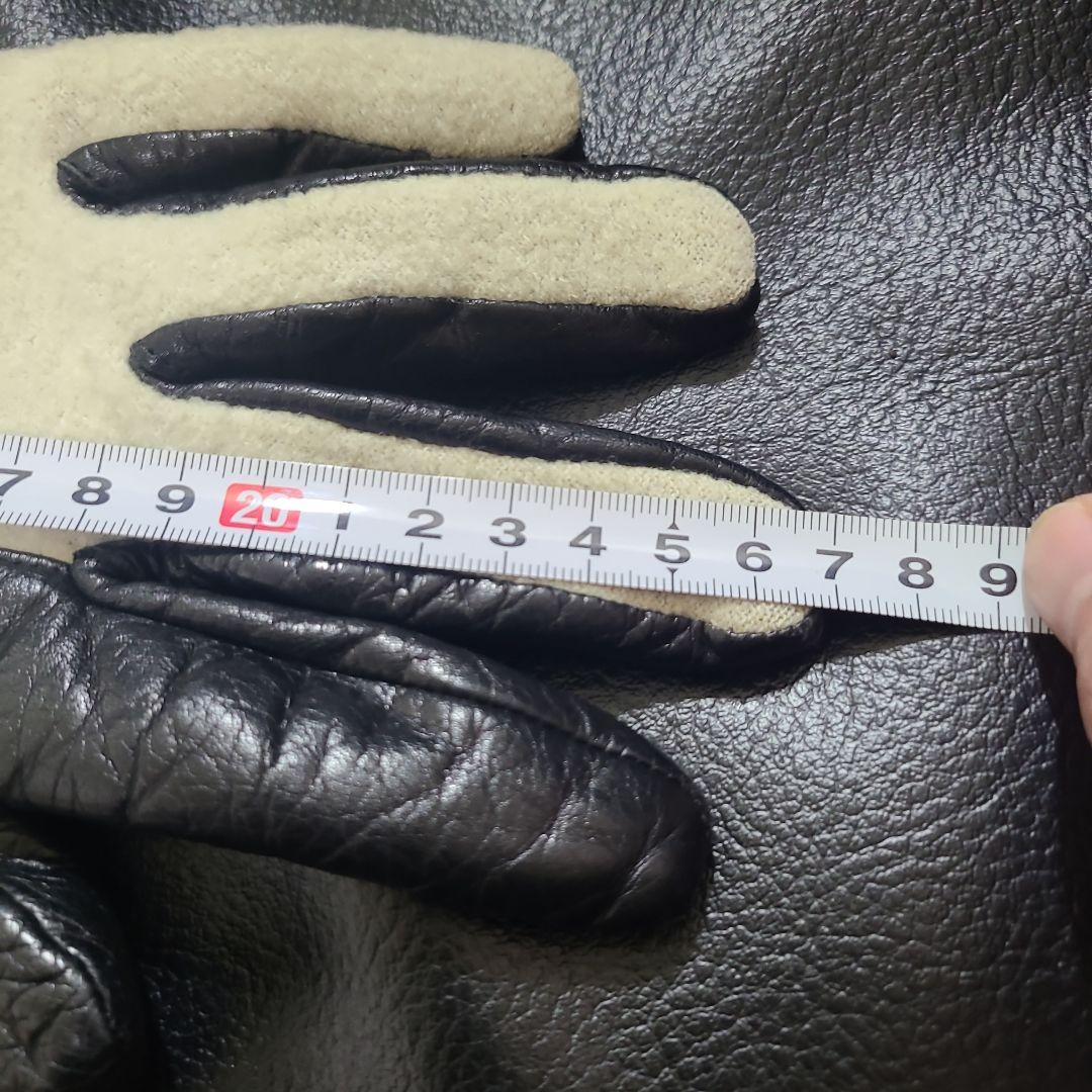 NEIGHBORHOOD ネイバーフッド リブ付き レザーグローブ 手袋M