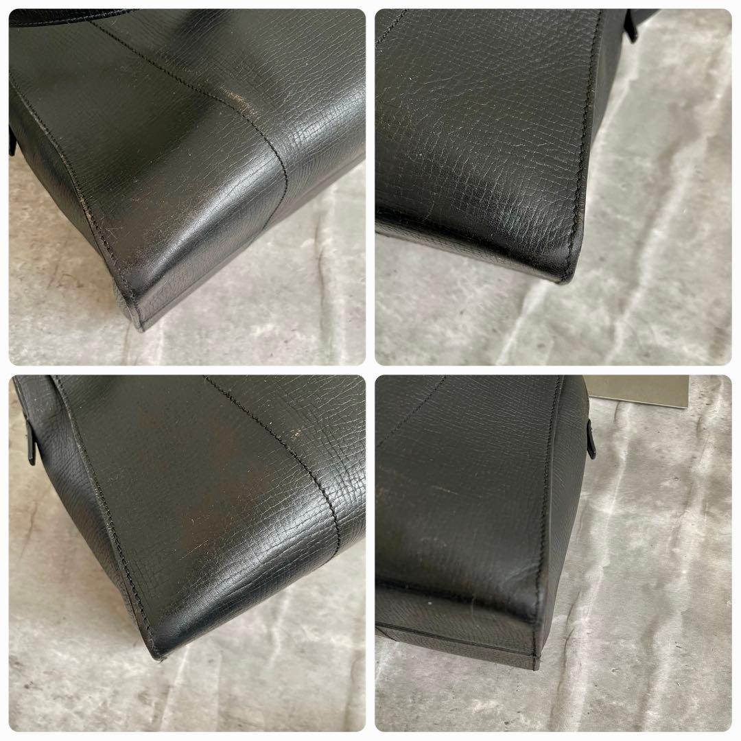 LOEWE ロエベ トートバッグ 肩掛け ショルダー ブラック レザー シボ皮