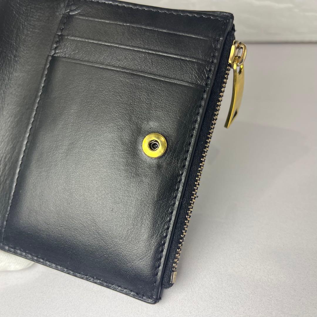 BOTTEGA VENETA カセット 二つ折り 財布 美品 ボッテガ ブラック