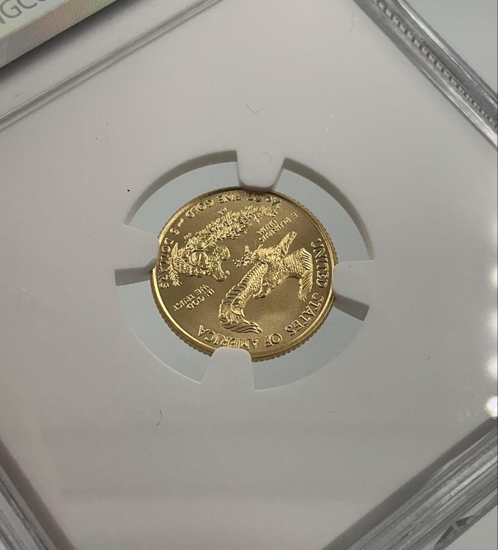 2017 米国 イーグル 金貨 5ドル 1/10oz リバティ NGC MS70