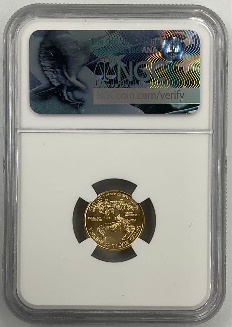 2017 米国 イーグル 金貨 5ドル 1/10oz リバティ NGC MS70