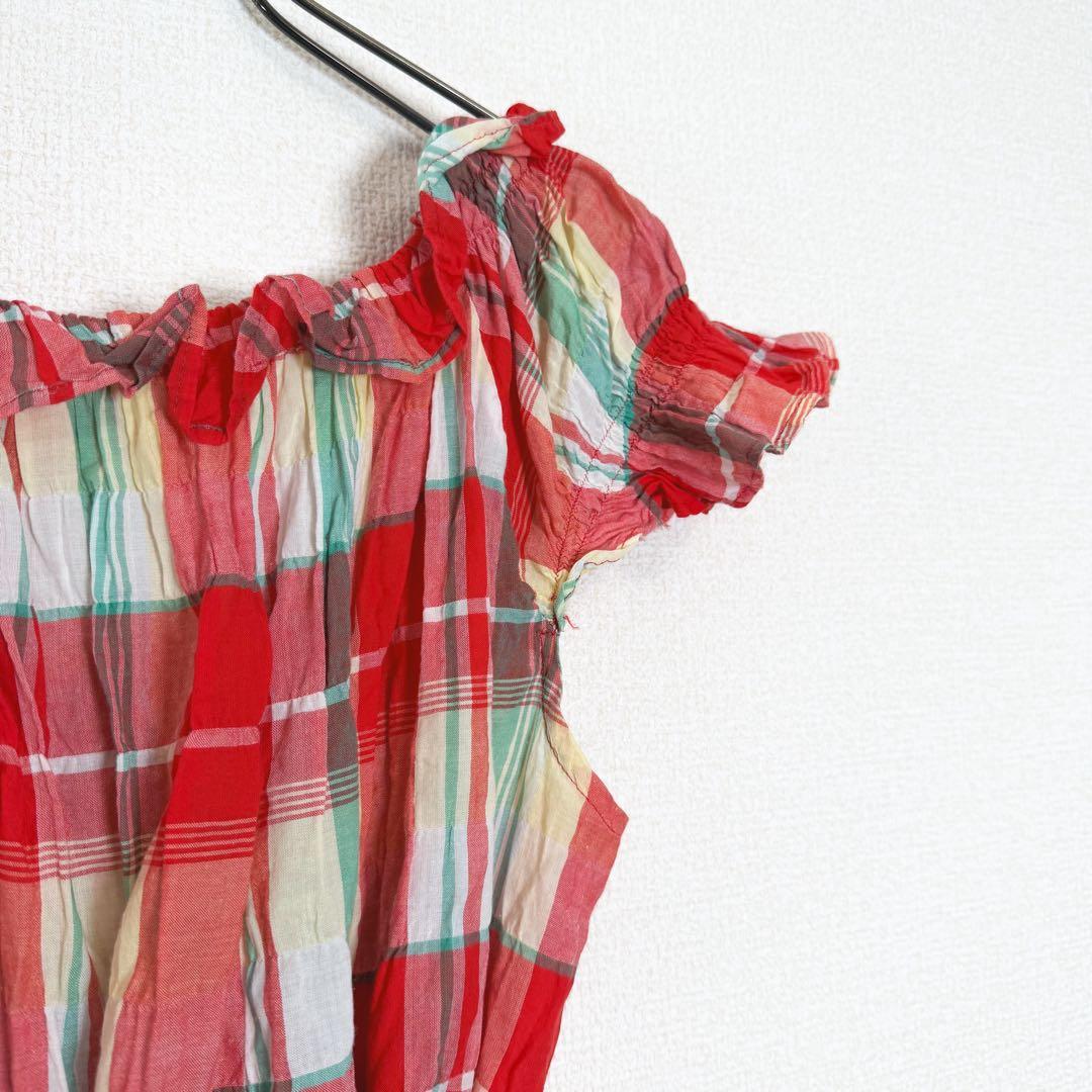 ヴィヴィアンウエストウッド　チェック　ワンピース　フリル　リボン　半袖