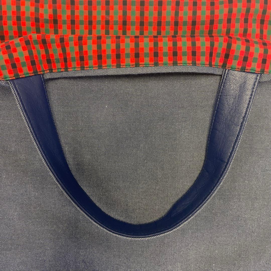 【本日限定価格】ファミリア　ミュベール　刺繍デニムトートバッグ