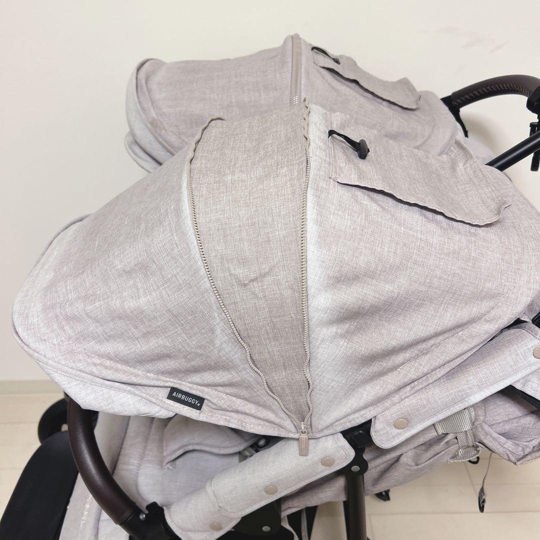 エアバギー ココダブルEXフロムバース レインカバー 空気入れ付