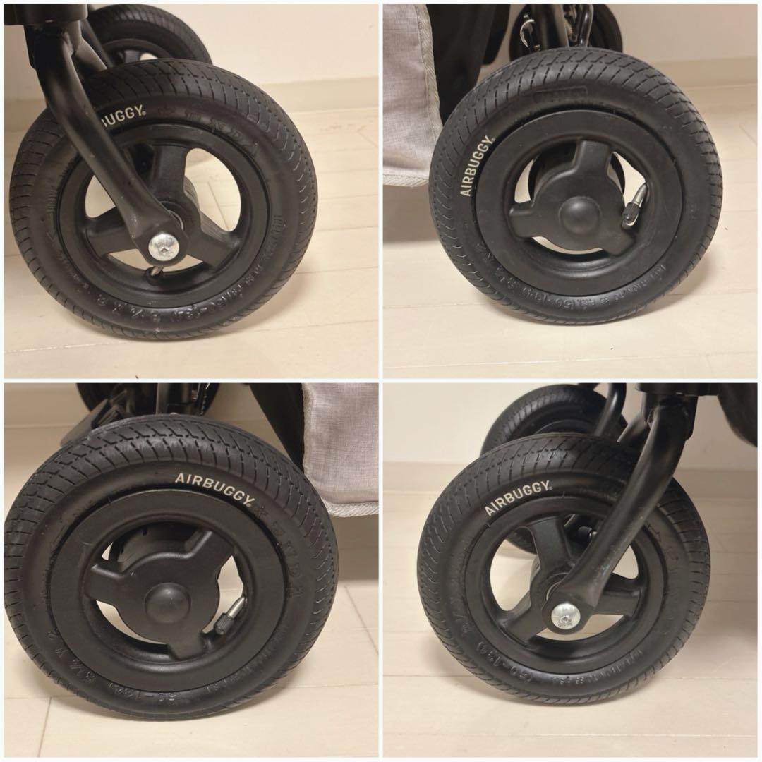 エアバギー ココダブルEXフロムバース レインカバー 空気入れ付