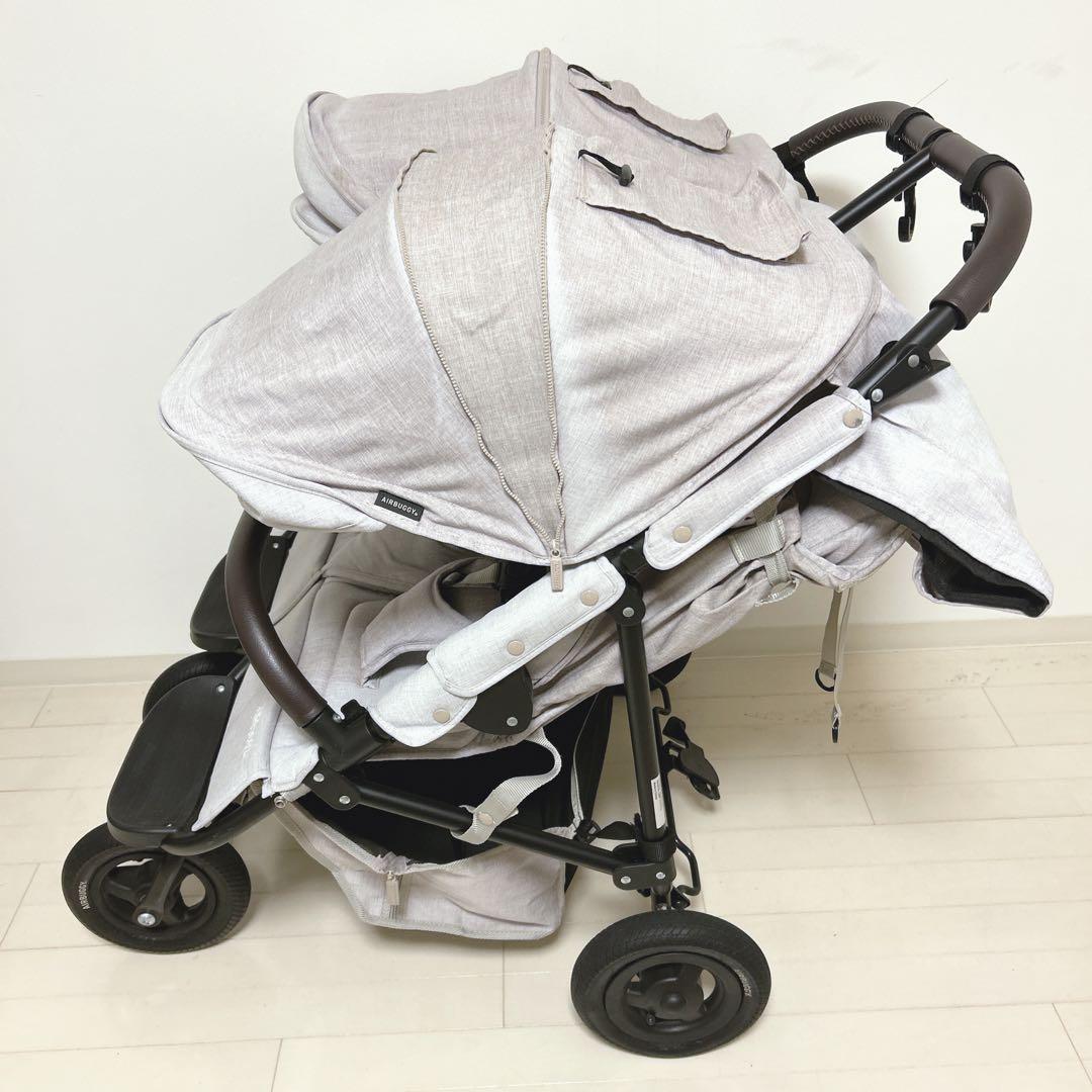 エアバギー ココダブルEXフロムバース レインカバー 空気入れ付