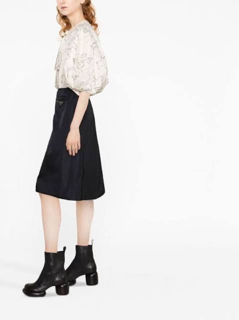 13万円ステラマッカートニー Doodle-Printパフスリーブブラウス新品