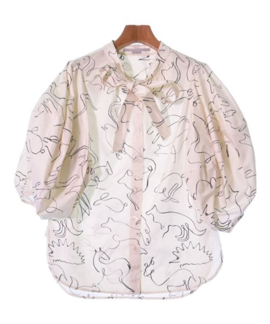 13万円ステラマッカートニー Doodle-Printパフスリーブブラウス新品