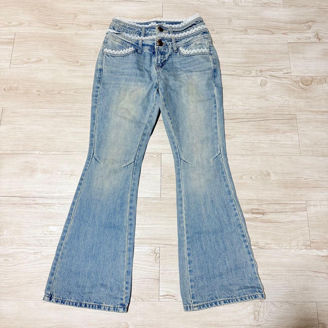 はむ子SCULPTOR DoubleWaistBootsCutDenim