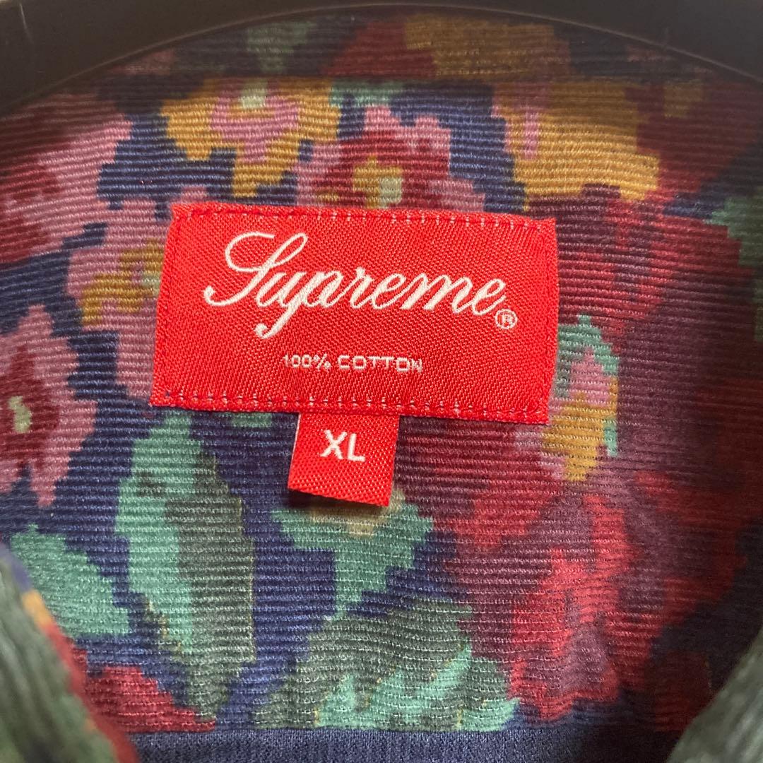 【名作】Supreme Digi Floral Corduroy Shirt