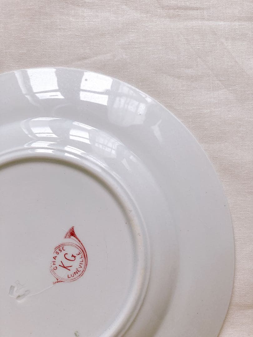 フランスアンティーク　LUNEVILLE chasseシリーズ ディナー皿①