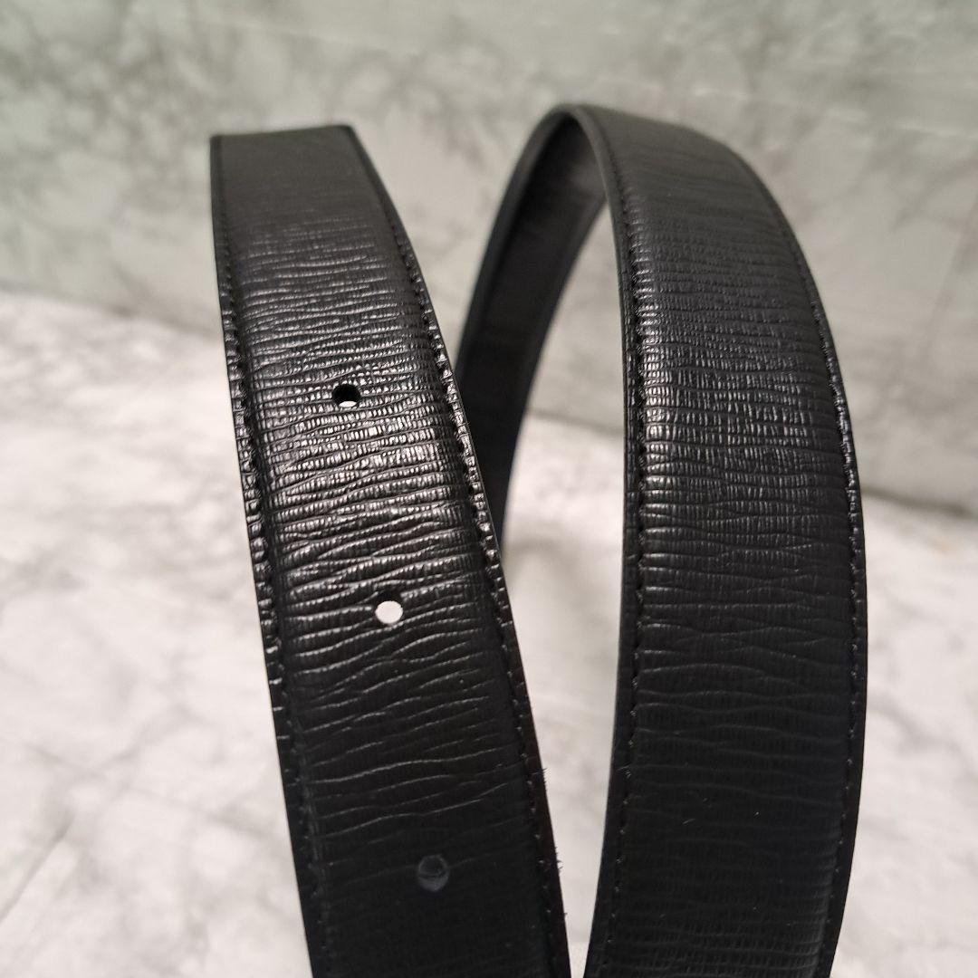 ✨️美品✨フェラガモ ダブルガンチーニ ベルト レザー シルバー 金具ブラック