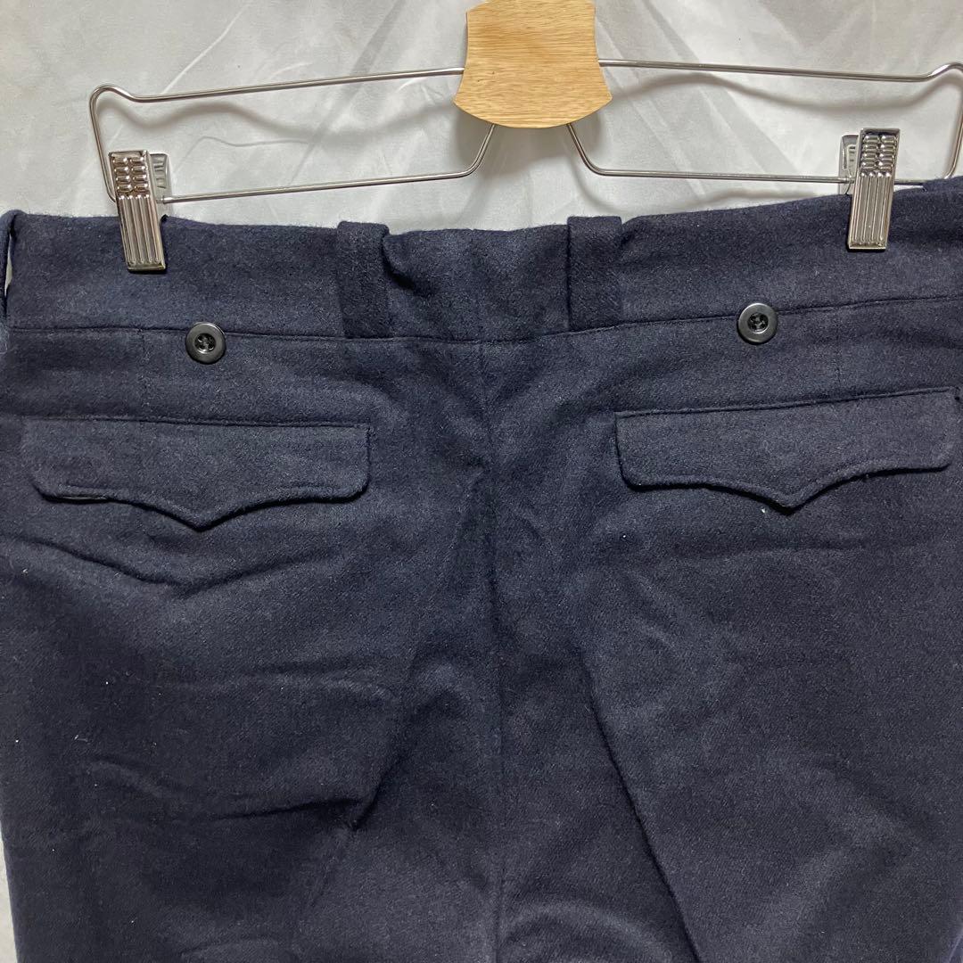 50'sフランス軍 国境警備隊 ウール パンツ (ネイビー×イエロー) 実物